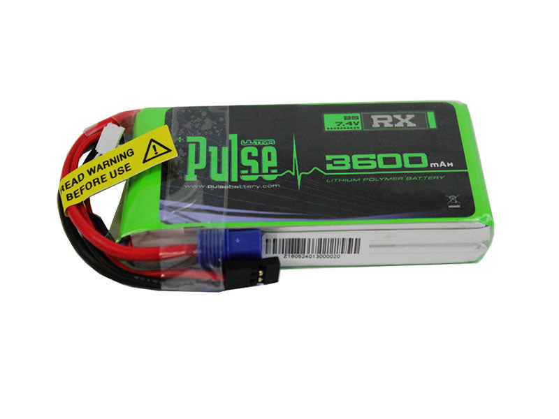 PULSE 3600mAh 2S 7.4V 15C - Receiver Battery