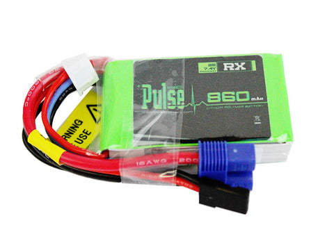 PULSE 860mAh 2S 7.4V 15C - Receiver Battery